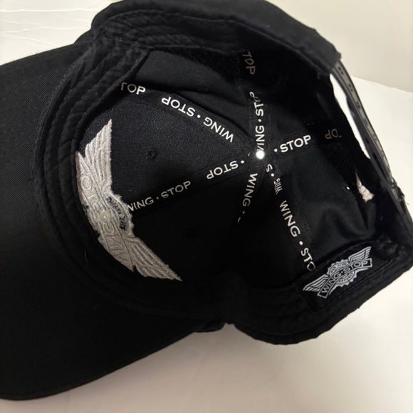 Unisex Adult Wing Stop Adjustable Snapback Cap in Black - Picture 4 of 5